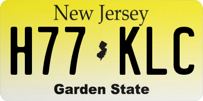 NJ license plate H77KLC