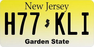 NJ license plate H77KLI