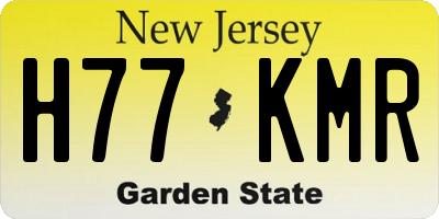 NJ license plate H77KMR
