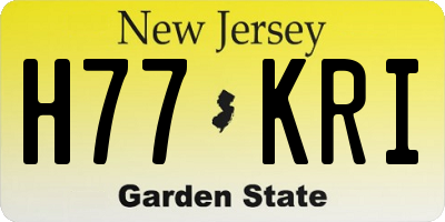 NJ license plate H77KRI