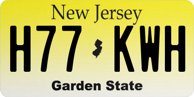 NJ license plate H77KWH