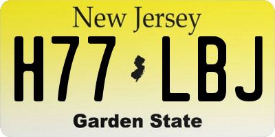 NJ license plate H77LBJ