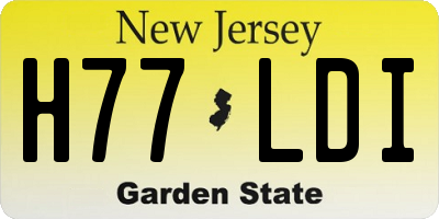 NJ license plate H77LDI