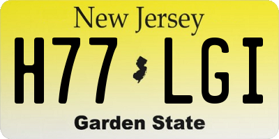 NJ license plate H77LGI