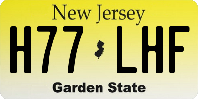NJ license plate H77LHF