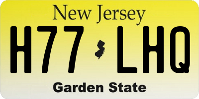 NJ license plate H77LHQ