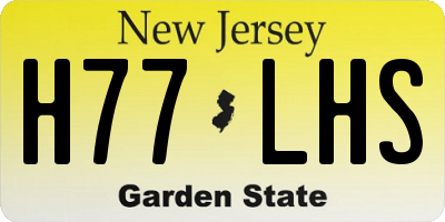 NJ license plate H77LHS