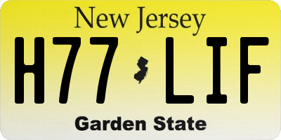 NJ license plate H77LIF