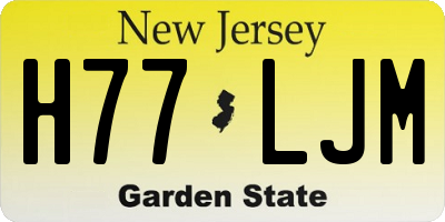 NJ license plate H77LJM