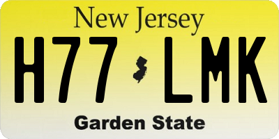 NJ license plate H77LMK