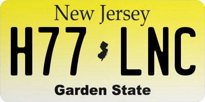 NJ license plate H77LNC