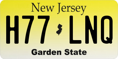 NJ license plate H77LNQ