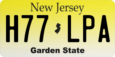 NJ license plate H77LPA