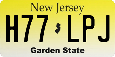 NJ license plate H77LPJ