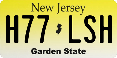 NJ license plate H77LSH