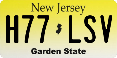 NJ license plate H77LSV