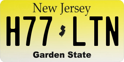 NJ license plate H77LTN