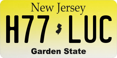 NJ license plate H77LUC