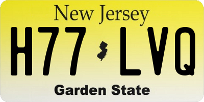 NJ license plate H77LVQ