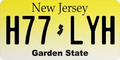 NJ license plate H77LYH