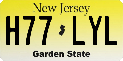 NJ license plate H77LYL