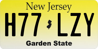 NJ license plate H77LZY