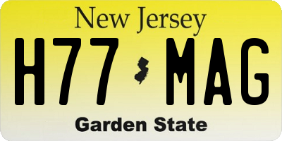 NJ license plate H77MAG