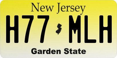 NJ license plate H77MLH