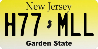 NJ license plate H77MLL