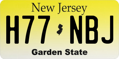 NJ license plate H77NBJ