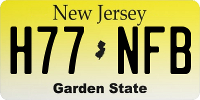 NJ license plate H77NFB