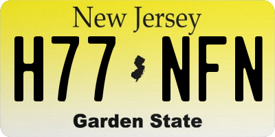 NJ license plate H77NFN