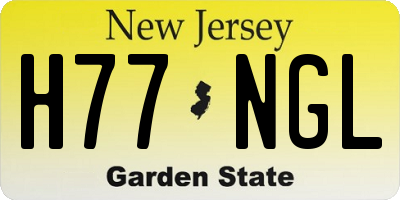 NJ license plate H77NGL