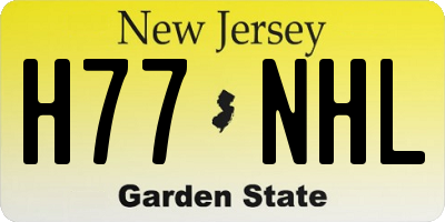 NJ license plate H77NHL