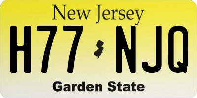 NJ license plate H77NJQ
