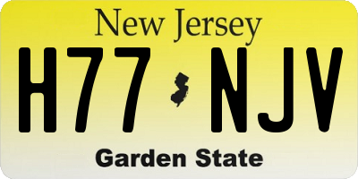 NJ license plate H77NJV