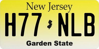 NJ license plate H77NLB