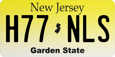 NJ license plate H77NLS