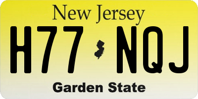 NJ license plate H77NQJ