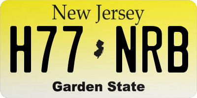 NJ license plate H77NRB