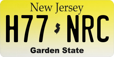 NJ license plate H77NRC