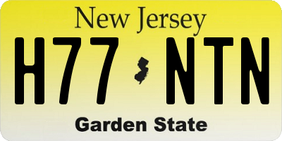 NJ license plate H77NTN