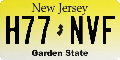 NJ license plate H77NVF