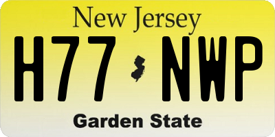 NJ license plate H77NWP