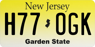 NJ license plate H77OGK