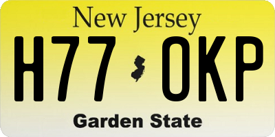 NJ license plate H77OKP