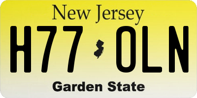 NJ license plate H77OLN