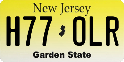 NJ license plate H77OLR