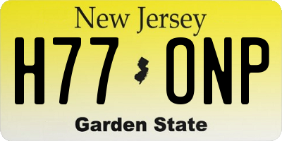 NJ license plate H77ONP