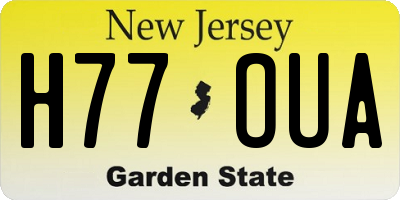 NJ license plate H77OUA